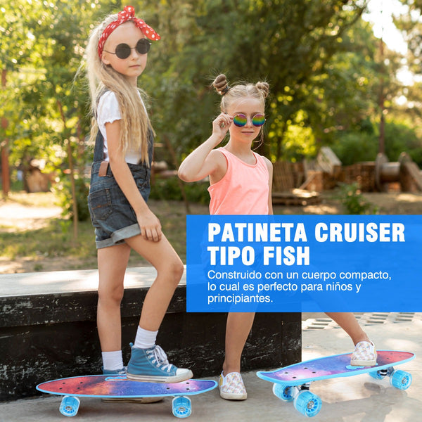 Patineta Penny Skateboard Colores Led Rueda Con Herramienta