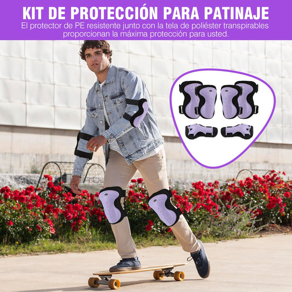 6pcs Kit De Rodilleras Coderas Protección Para Adulto Niños