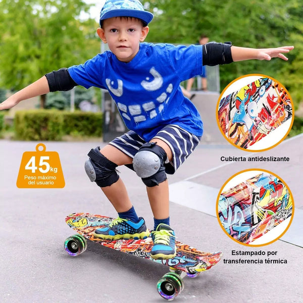 Mini Patineta Estilo Penny Cruiser Skateboard Estampado