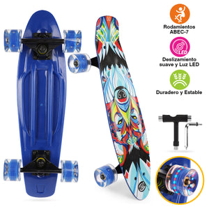 Mini Patineta Estilo Penny Cruiser Skateboard Estampado