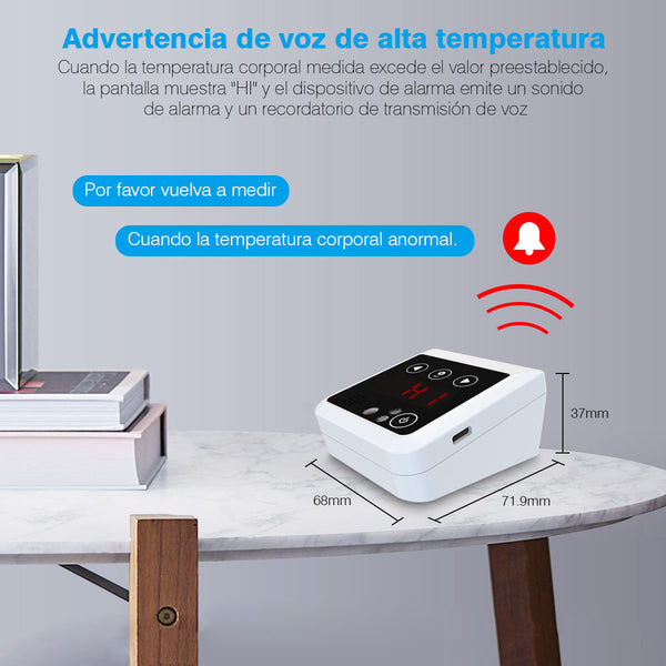 Termómetro Infrarrojo Digital De Escritorio Sin Contacto Portátil Con LCD Alarm
